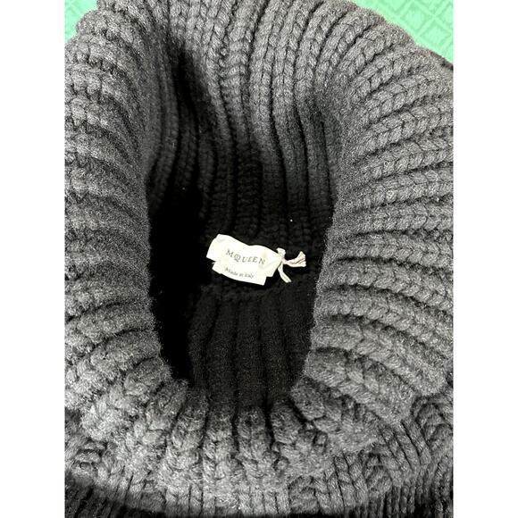 Alexander McQueen Black Cowl Neck Sweater Size XL NWT - Picture 4 of 9